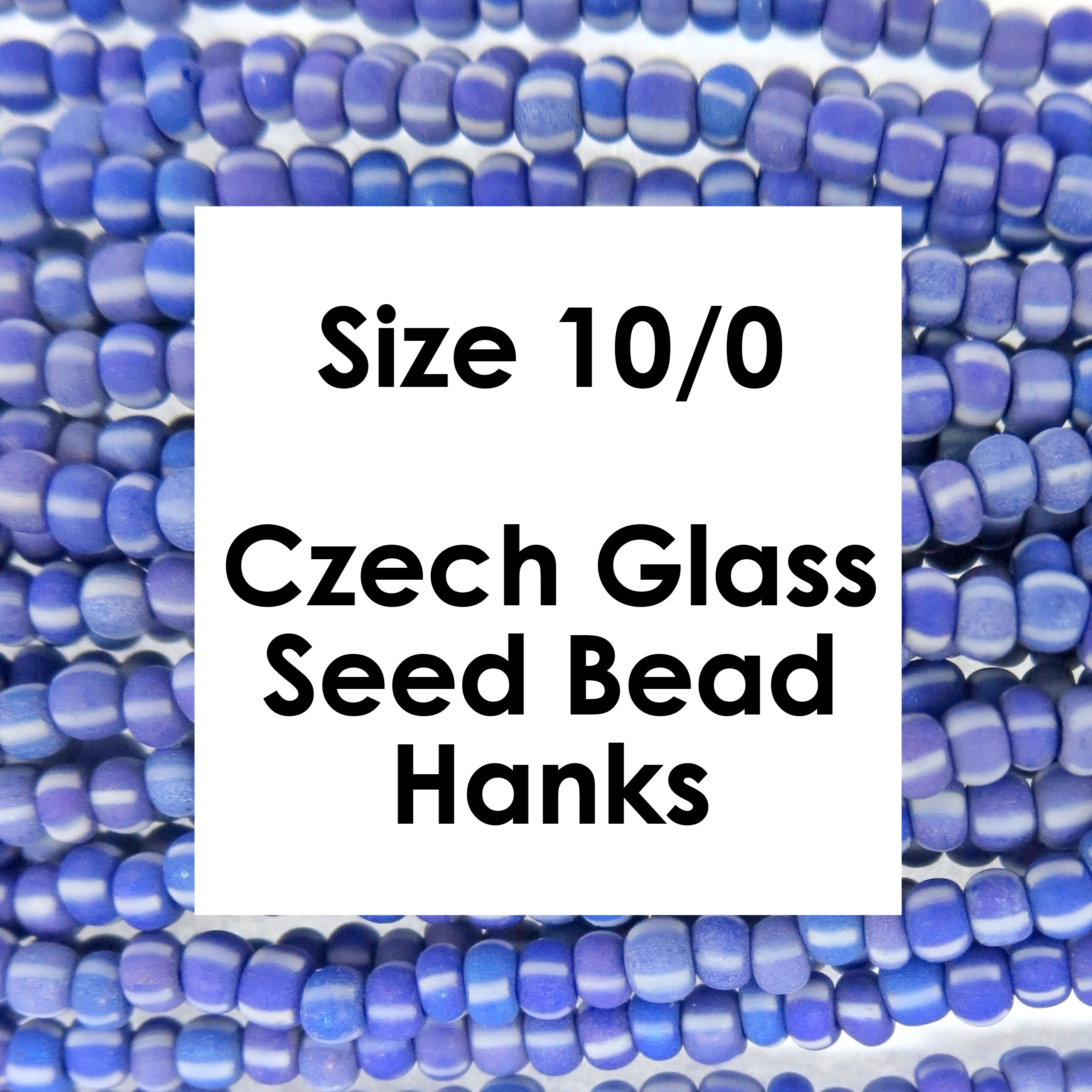 14/0 Opaque Very Light Blue Czech Seed Bead Hank #CSJ010 